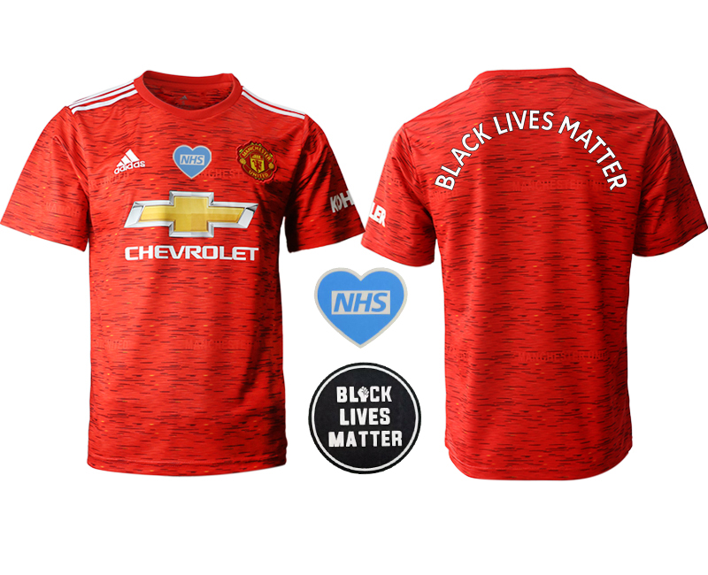 Men 2020-2021 club Manchester United home aaa version blank red Soccer Jerseys1
